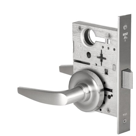 Best Grade 1 Passage Mortise Lock, 16 Lever, R Rose, Non-Keyed, Satin Chrome Finish, Field Reversible 45H0N16R626
